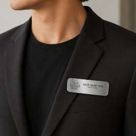 Elegant anpassad logotyp medarbetare magnetisk fal namnbricka