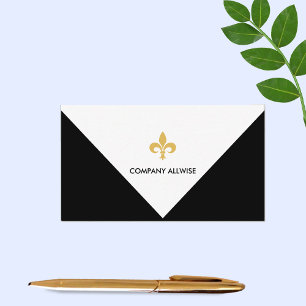 Elegant anpassad logotyp på svart & vit visitkort
