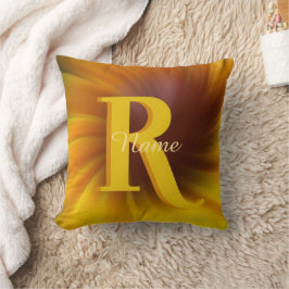 Elegant Anpassad Monogram Din Initial Namn Kudde