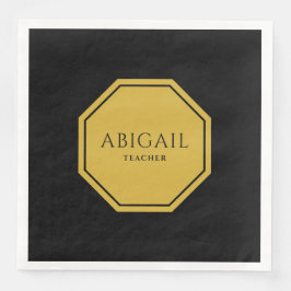 Elegant anpassad namn och titel standard pappersservett