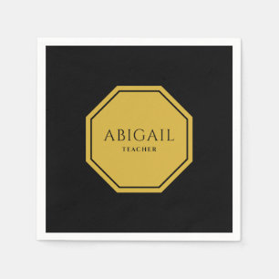 Elegant anpassad namn och titel standardcocktail pappersservett
