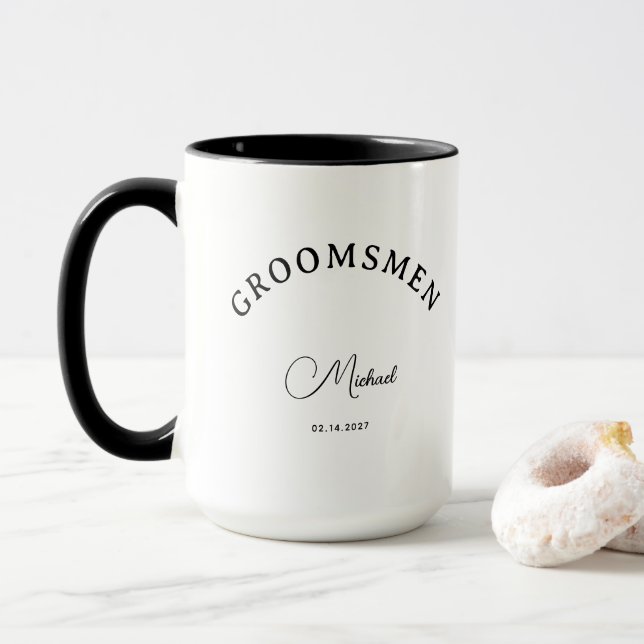 Elegant anpassad skript Bröllopsplatshållare Kärle Mugg (Med munk)