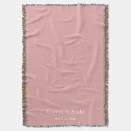 Elegant anpassad skrivstil Marinbrud Dusty Rose Filt