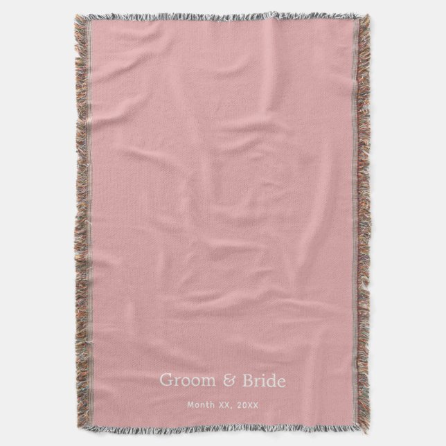 Elegant anpassad skrivstil Marinbrud Dusty Rose Filt (Framsidan Vertikal)