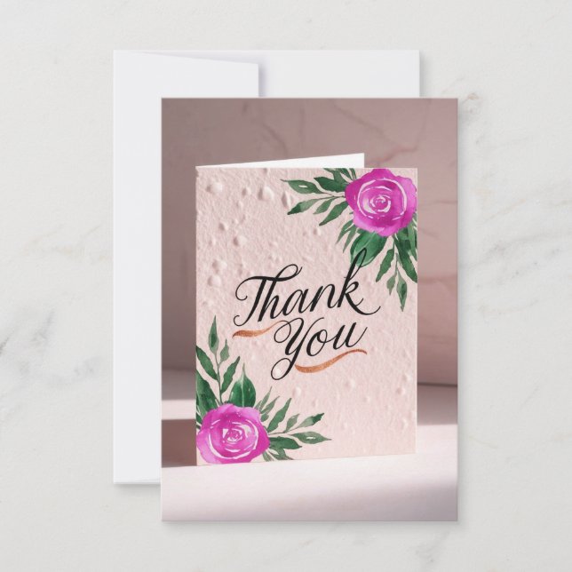 Elegant anpassad tackkort för alla tillfällen tack kort (Framsida)