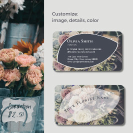 Elegant Anpassade Florist-Affärskort Lojalitetskort