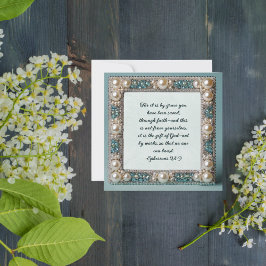 Elegant Anpassade hämtningsbar bead Ram Julkort