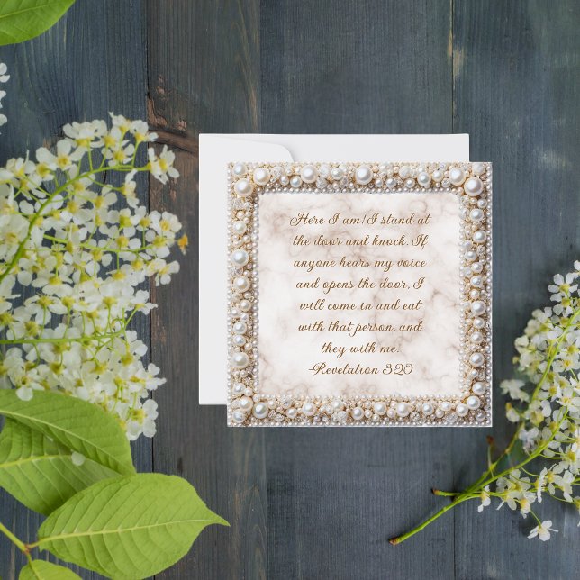 Elegant Anpassade nedladdningsbart Pearl Ram Julkort (Skapare uppladdad)