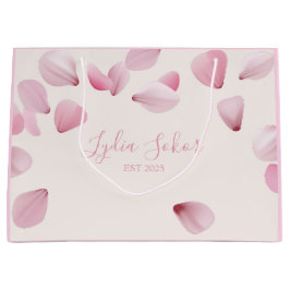 Elegant Anpassade Rosa Petal Gift Bag
