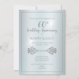 Elegant Anpassningsbar 60:e Bröllop-årsdagen Party Inbjudningar