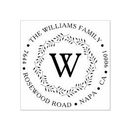 Elegant Anpassningsbar av andedräkt Monogrammed Re Stämpel