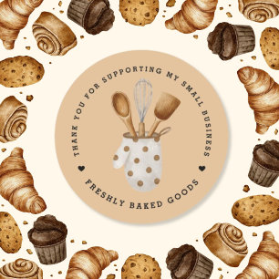 Elegant Anpassningsbar Bakery-Tack-etikett Runt Klistermärke