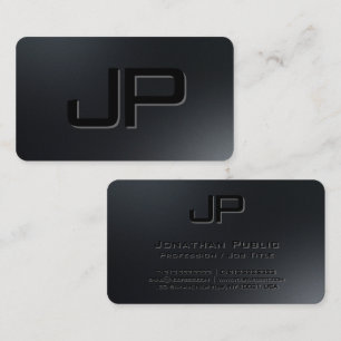 Elegant Anpassningsbar Black Monogram Premium Pear Visitkort