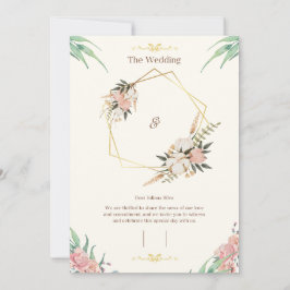 Elegant anpassningsbar bröllopsinbjudan mall