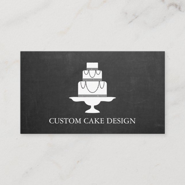 Elegant Anpassningsbar Cake Design Decorerar kontu Visitkort (Framsida)