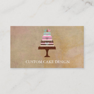 Elegant Anpassningsbar Cake Design dekorerar affär Visitkort