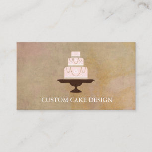 Elegant Anpassningsbar Cake Design dekorerar affär Visitkort