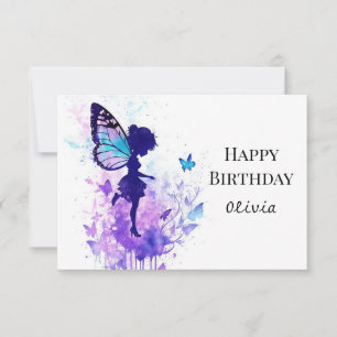 Elegant Anpassningsbar Fairy Birthday Kort