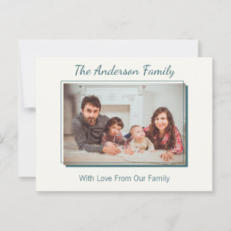 Elegant Anpassningsbar Family Photo Keepsak Vykort