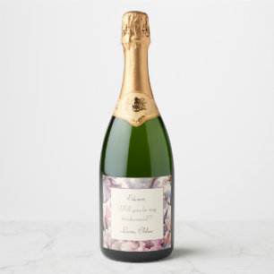 Elegant Anpassningsbar för Blommigt Bridesmaid Fr