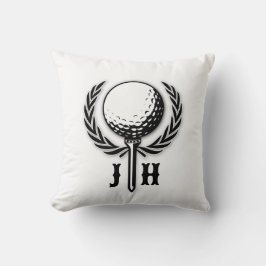 Elegant Anpassningsbar Golf Monogram Design Kudde