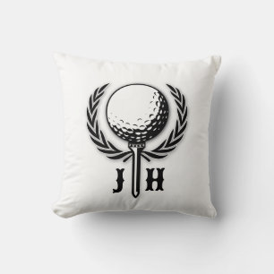 Elegant Anpassningsbar Golf Monogram Design Kudde