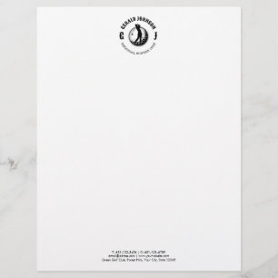 Elegant Anpassningsbar Golf Monogram-malldesign Brevhuvud