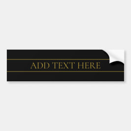 Elegant Anpassningsbar Guldtext & Linjer Bildekal
