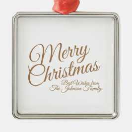 Elegant Anpassningsbar - Helgdag-familjen Namn Julgransprydnad Metall