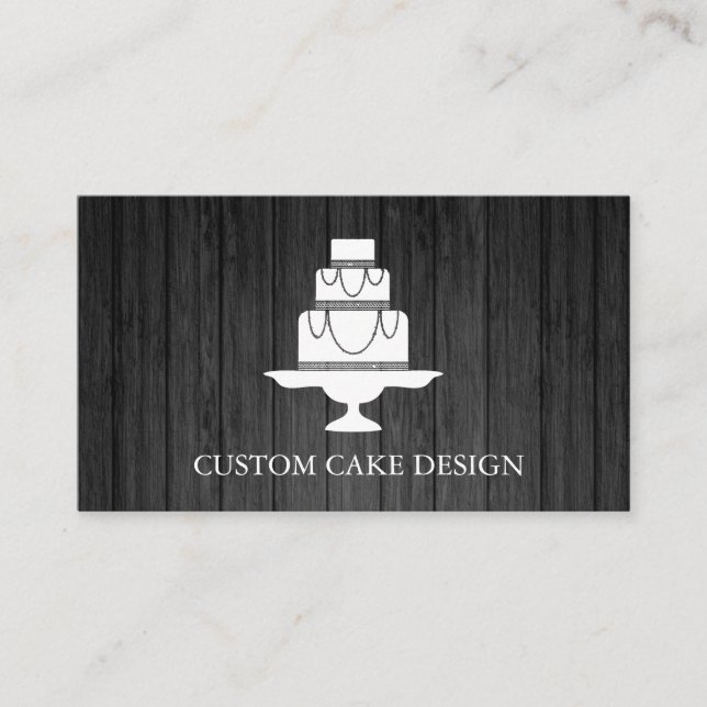 Elegant Anpassningsbar Kake Design Decoration Visitkort (Framsida)