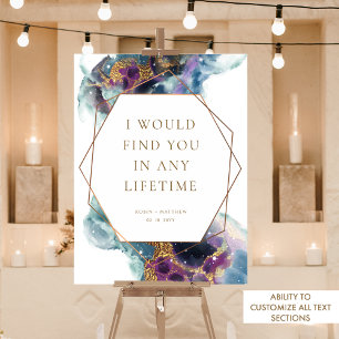 Elegant Anpassningsbar Kärlek citat, Celestial Brö Poster