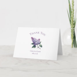 Elegant Anpassningsbar Lilac Flower Bröllop - tack