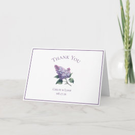 Elegant Anpassningsbar Lilac Flower Bröllop - tack Kort