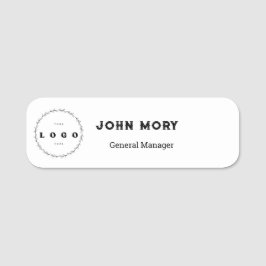 Elegant anpassningsbar Logotyp medarbetare namn br Namnbricka