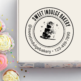 Elegant Anpassningsbar Logotyp Namn Bakery Självfärgande Stämpel