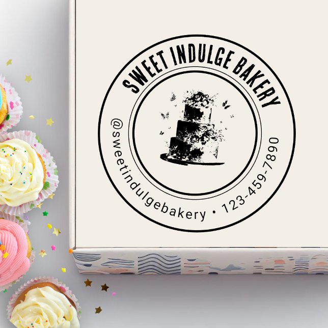 Elegant Anpassningsbar Logotyp Namn Bakery Stämpel (Skapare uppladdad)