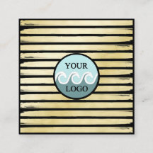 Elegant anpassningsbar logotyp svart guld-folie s