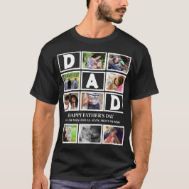 Elegant Anpassningsbar Lycklig Fars dag 9 Fotokoll T Shirt