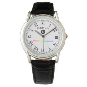 Elegant Anpassningsbar Monogram Gay LGBT Watch Armbandsur