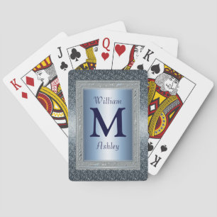 Elegant Anpassningsbar Monogramme-spelkort Casinokort