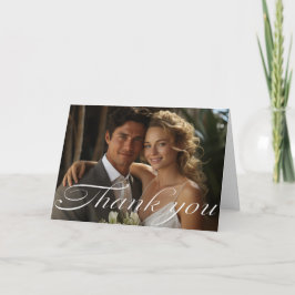 Elegant Anpassningsbar Monstera Löv Bröllop Tack Kort