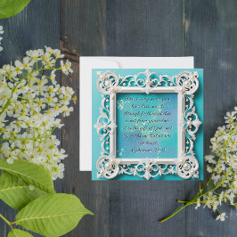 Elegant Anpassningsbar Nedladdningsbar Vit Ram Julkort