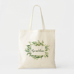 Elegant Anpassningsbar Olive Boho Chic Personlig G Tygkasse