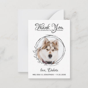 Elegant Anpassningsbar Pet Photo Hund Tack Anteckningskort