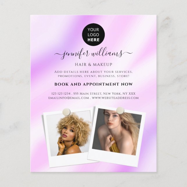 Elegant Anpassningsbar Photo Logotyp Promotive Lil Flygblad (Framsidan)