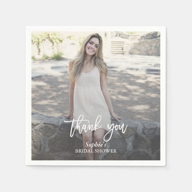 Elegant Anpassningsbar Photo Möhippa Pappersservett (Framsidan)