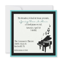 Elegant Anpassningsbar Piano Skäl Inbjudan