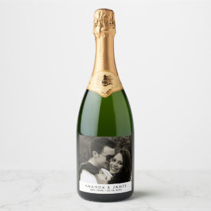 Elegant Anpassningsbar Sparkling Vin Bröllop Photo