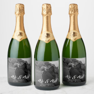Elegant Anpassningsbar Sparkling Vin Bröllop Photo