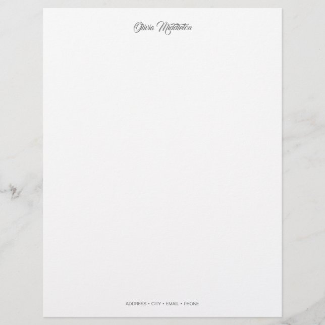 Elegant Anpassningsbar Stationery Brevhuvud (Framsida)